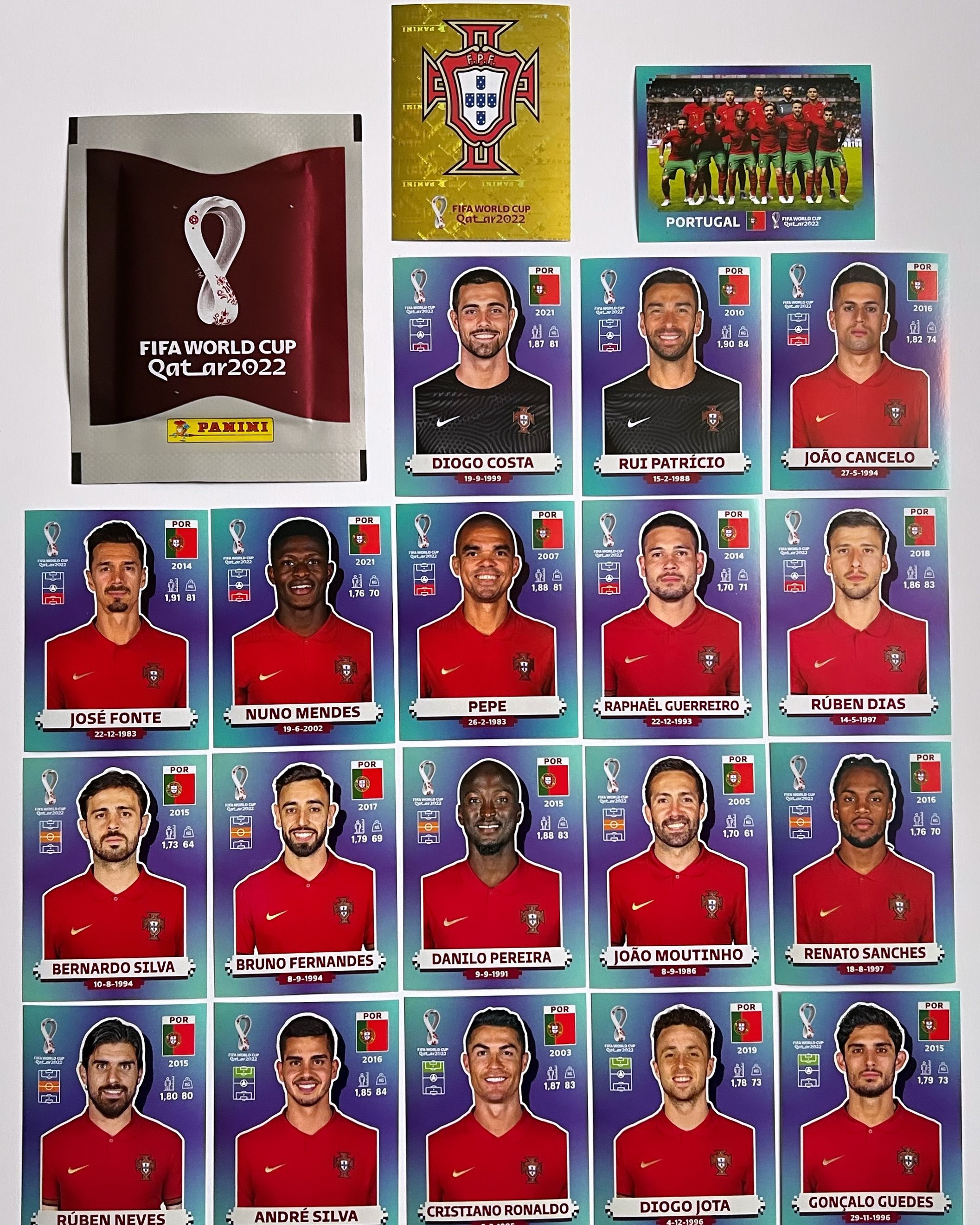 Panini FIFA World Cup 2022 Qatar команда Португалия + пакетик