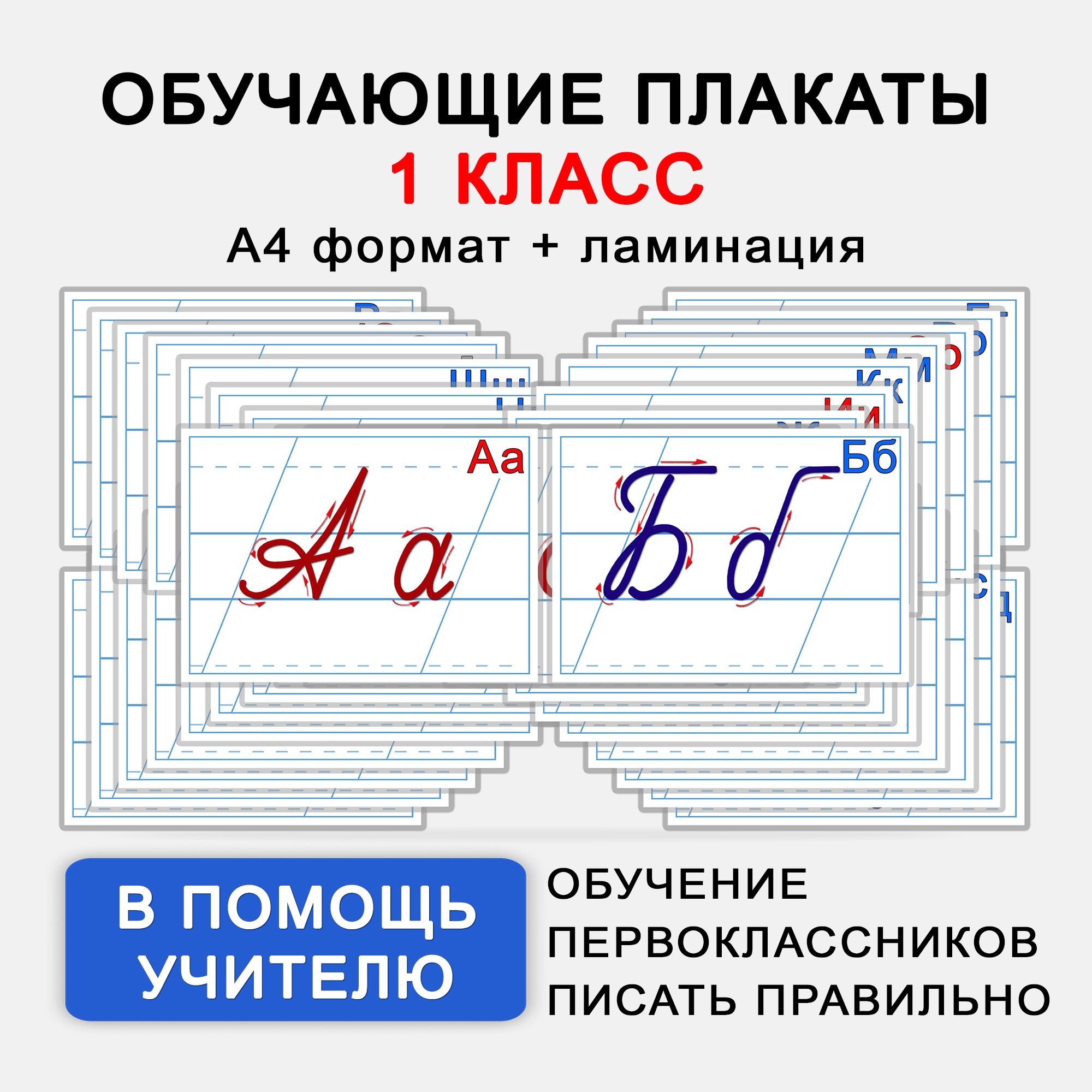 Пиши буквы правильно. Ламинированные наглядные обучающие материалы  (плакаты/постеры) А4 для учителей начальной школы. Учимся писать правильно. 1  класс. - купить с доставкой по выгодным ценам в интернет-магазине OZON  (879900359)