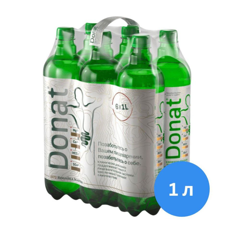 Минеральная лечебная вода Донат Магний / DONAT Mg . 1,0л-6шт - купить с ...