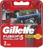 Сменные кассеты лезвия Gillette Fusion5 ProGlide Power Насадки Джилет с 5 лезвиями и точным триммером для труднодоступных мест 2 шт - изображение