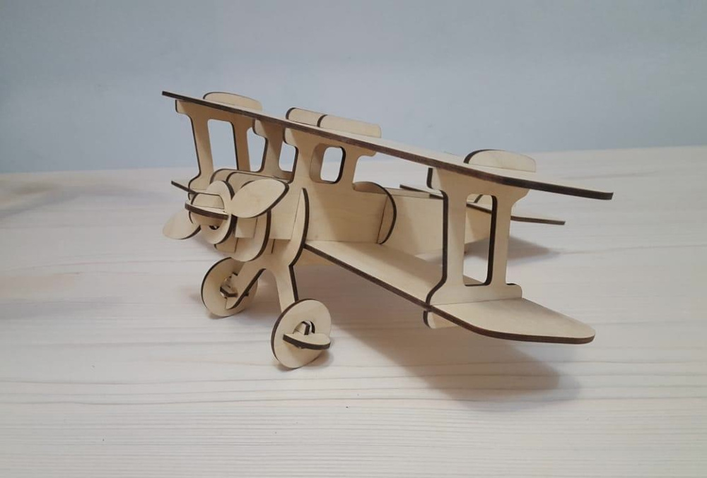 Сборная модель самолета. Сборный конструктор из фанеры, из дерева. Конструирование для мальчиков  #1
