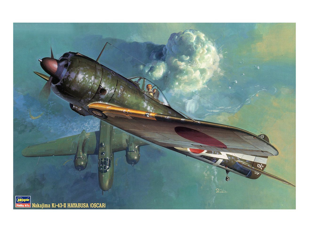 Сборная модель Самолет Японский истребитель NAKAJIMA Ki-43-II HAYABUSA (OSCAR) Hasegawa 08053 1/32 St3 #1