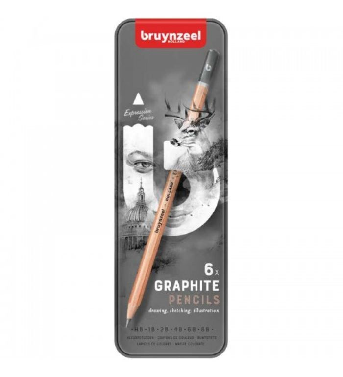 Bruynzeel Набор карандашей для графики Expression 6 типов жесткости  #1