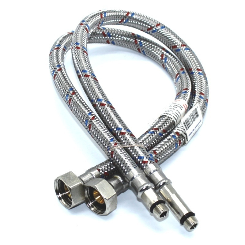 Подводка гибкая для смесителя сталь нержавейка с латунной гайкой, 1/2 ...