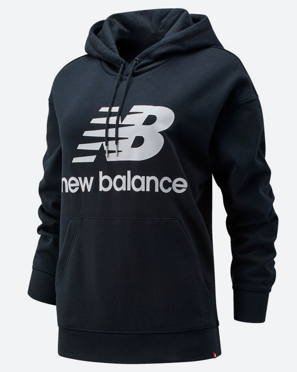 new balance essentials stacked logo hoodie
