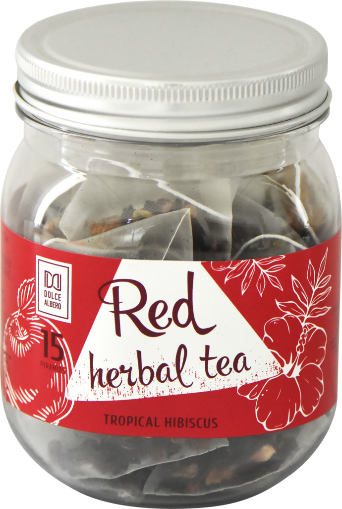 Напиток чайный DOLCE ALBERO Tropical Hibiscus, с гибискусом и яблоком ...
