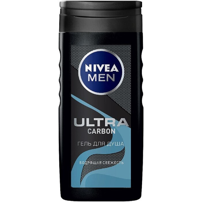 Гель для душа мужской Nivea Men "ULTRA Carbon" с каменной солью, 250 мл ...