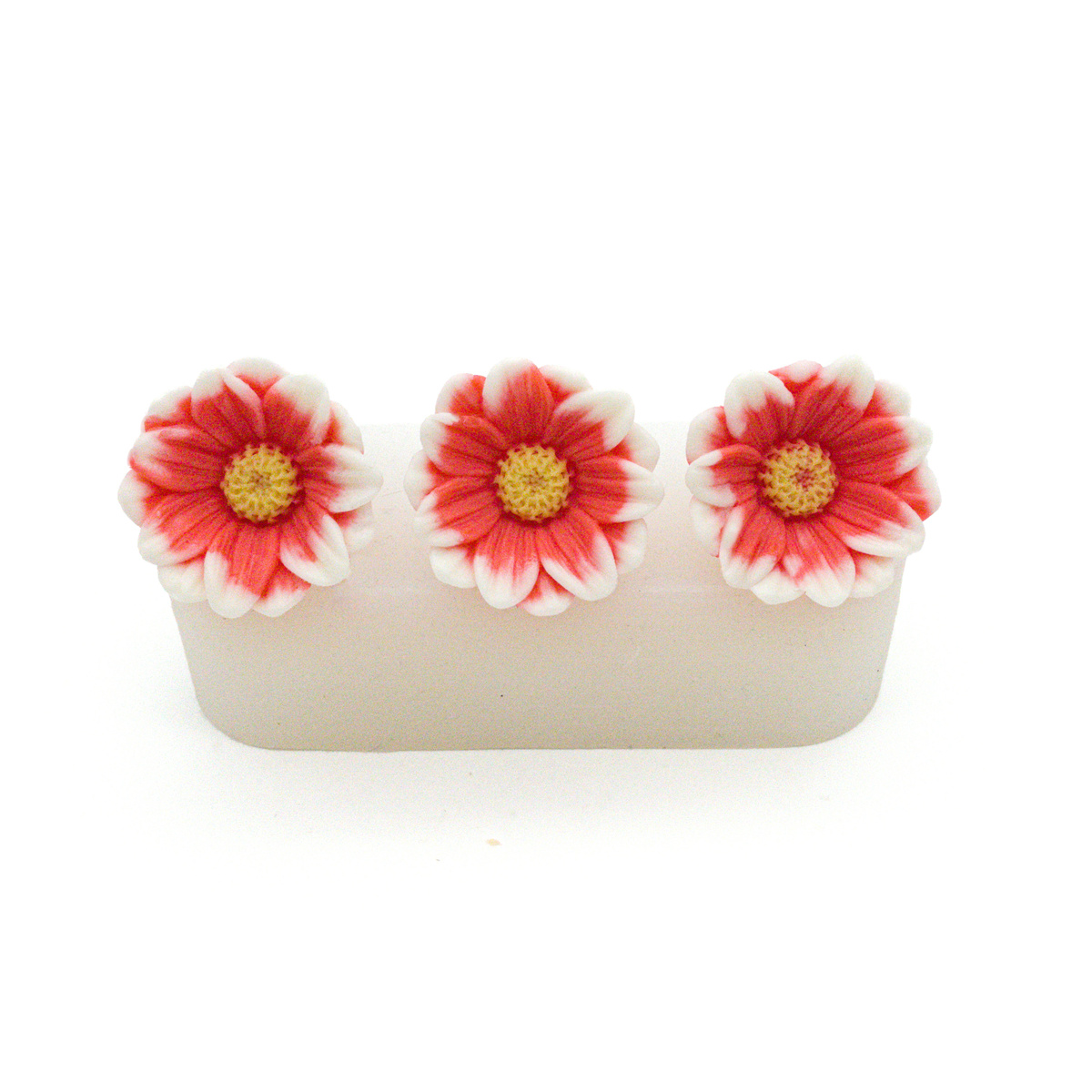 "Хризантемы 3 ячейки" силиконовая форма для шоколадных цветов. Молд для шоколада, зефира, мыла.  #1