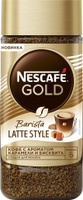 Кофе растворимый Nescafe Gold Barista Latte Style, натуральный, сублимированный, ароматизированный, с добавлением натурального жареного молотого кофе, 85 г. Спонсорские товары