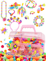 Набор для создания украшений 750+ деталей для девочек pop-beads / конструктор украшений для детей / набор для творчества / детский набор украшений. Спонсорские товары