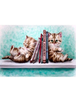 Картина по номерам Paintboy "Котята читатели" 40х50 на холсте на подрамнике. Спонсорские товары
