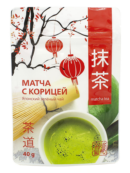 Чай японский зеленый Матча (маття) с корицей, 40 г - купить с доставкой ...