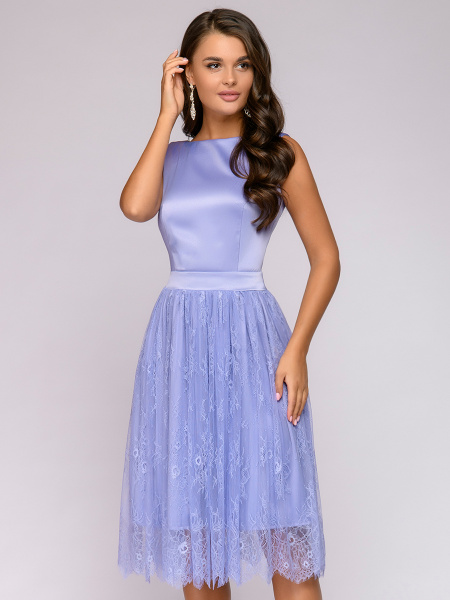 Платье женское лиловое с вырезом и бантиками на спинке 1001 DRESS ...