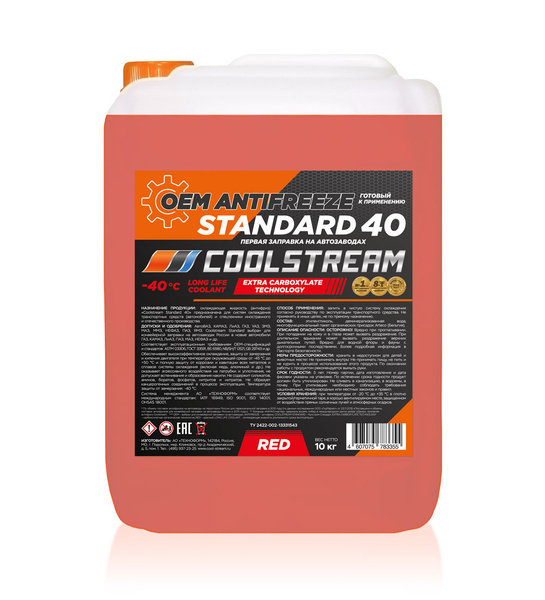 Антифриз Coolstream красный 1 кг Coolstream Standard G12, Готовый ...