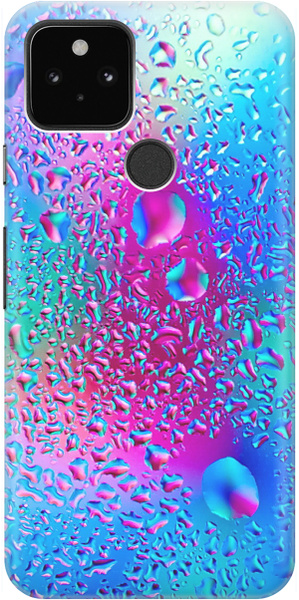 Силиконовый чехол Капли на стекле на Google Pixel 5 / Гугл Пиксель 5 ...