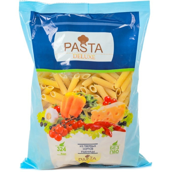 Макаронные изделия "РОЖКИ РИФЛЕННЫЕ Pasta Deluxe" 400гр 3 шт - купить с ...