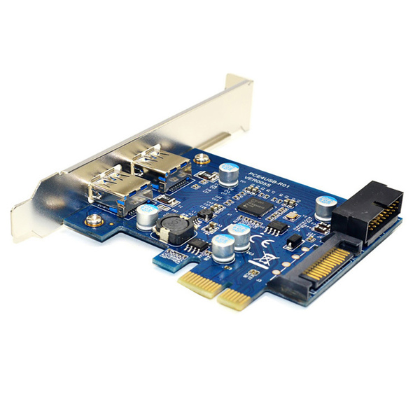 Карта расширения USB3.0 передняя 19-контактная + задняя 2-портовая ...