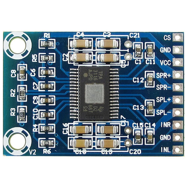 Tpa3116d2 datasheet схема включения TPA3116D2 o Плата усилителя, двухканальная, 50 Вт, постоянный ток, 12 24 В - куп