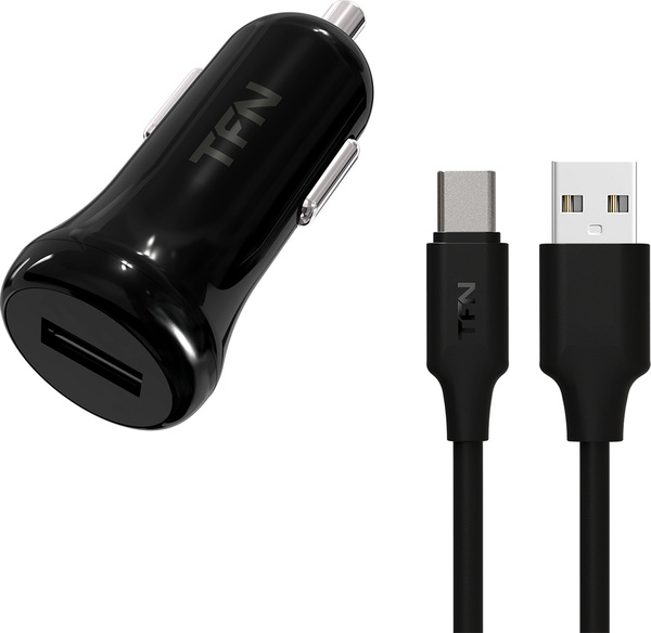 Автомобильное зарядное устройство TFN TFN-CC1U1AUSBCBK USB - купить по ...