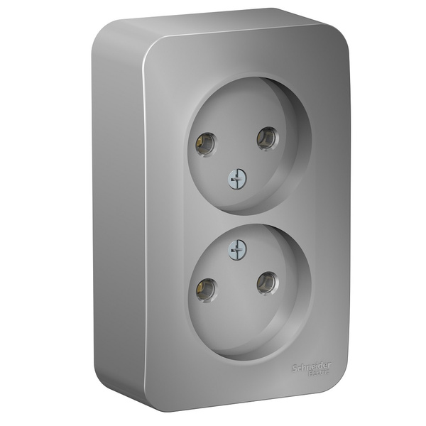 Розетка двойная Schneider Electric Blanca без заземления, открытый ...