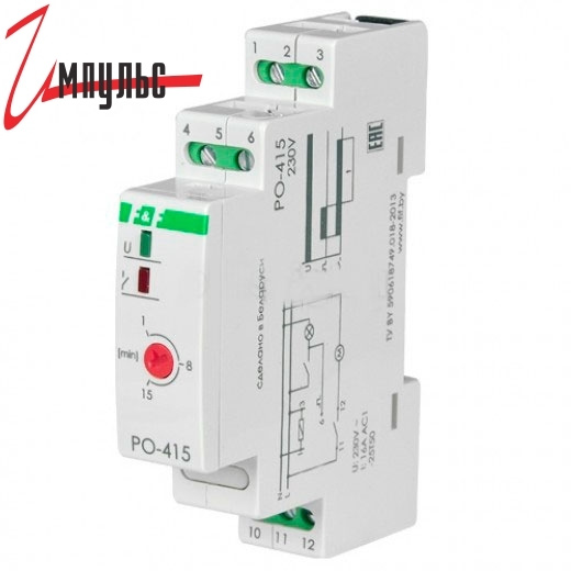 Подключение реле времени на дин рейку Реле времени PO-415 F&F - купить с доставкой по выгодным ценам в интернет-магази