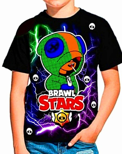 Футболка Brawl Stars, размер 116, цвет черный, 95 % хлопок, 5% эластан ...