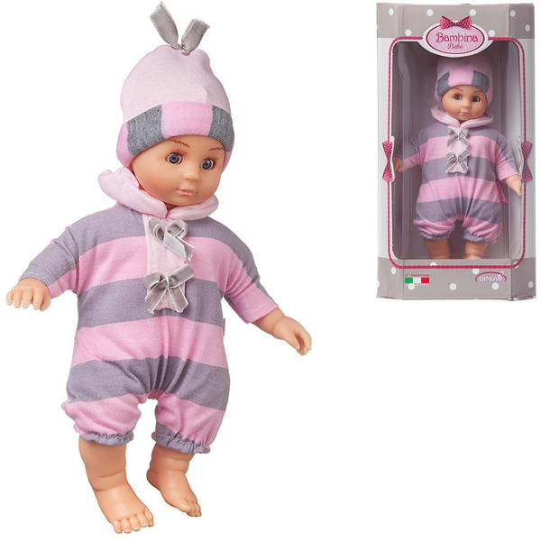 Кукла DIMIAN Bambina Bebe Пупс в полосатом костюмчике, 20 см - купить с ...