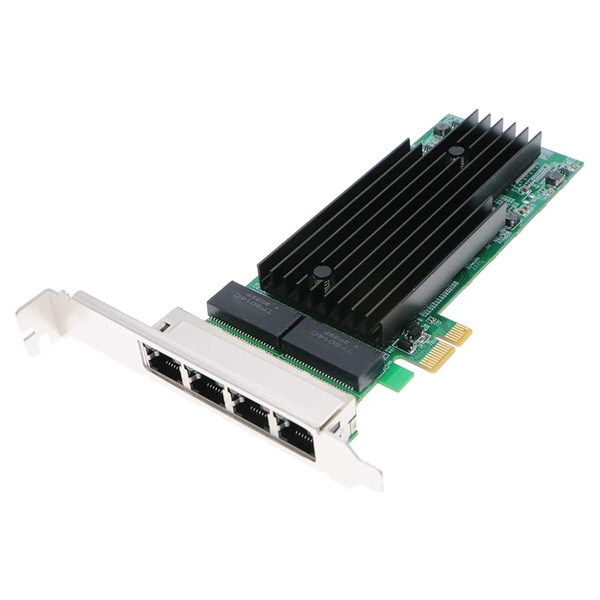 Сетевая карта Gigabit Ethernet PCI E четыре порта RJ45 10 100 1000 Мбит ...