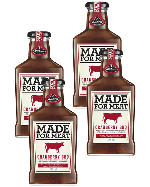 Соус Kuhne Made for Meat томатный барбекю с клюквой 375 мл - 4 шт ...