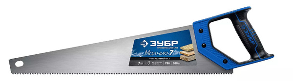Ножовка ЗУБР универсальная (пила) "МОЛНИЯ-7" 500 мм, 7 TPI, закалка ...