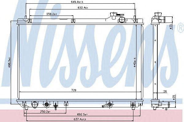 Termal 1040114. Nissens радиатор 685x325 1шт. Nissens радиатор кондиционера. St-pg38-394-0.