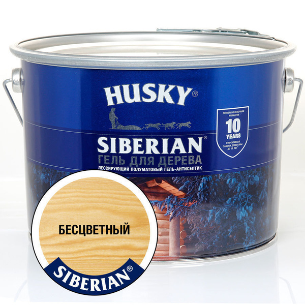 HUSKY SIBERIAN Гель для дерева полуматовый бесцветный (9л) - купить по ...