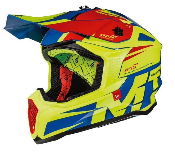 Шлем MT FALCON Weston (XXL, Gloss Fluo Yellow) - купить с доставкой по ...