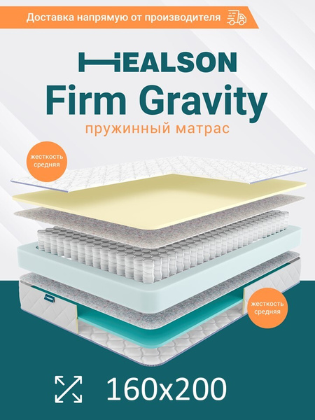 Матрас Healson Firm gravity, Независимые пружины, 160 - купить по ...