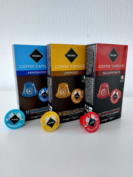 Набор кофе в капсулах RIOBA / Капсулы для Nespresso / Кофе Риоба для ...