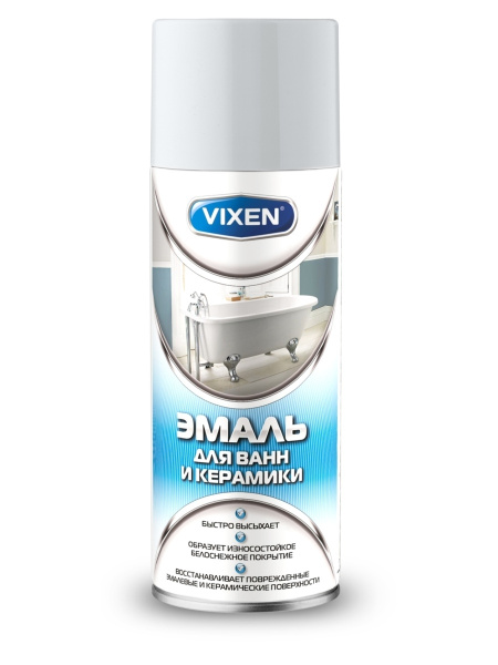 Аэрозольная краска Vixen "VIXEN" для ванн и керамики (520 мл) (аэрозоль ...