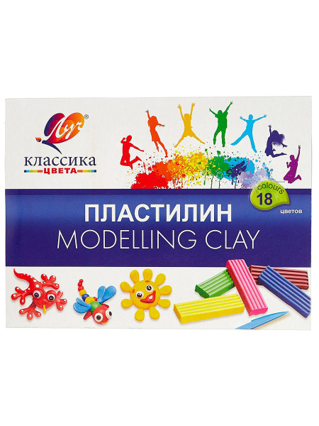 Пластилин 18 цветов Луч Классика со стеком - купить с доставкой по ...
