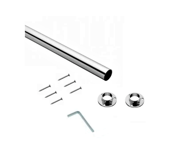Штанга круглая в шкаф, для вешалок, с креплением 500 мм купить по ...