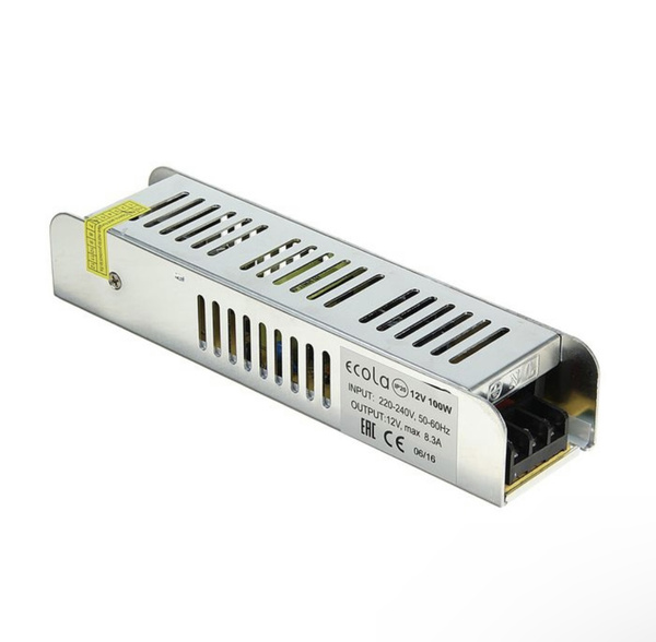 Блок питания для светодиодной ленты Ecola, 12В, 100 Вт, IP20 - купить ...