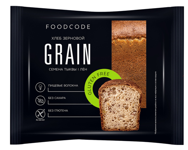 Хлеб FOODCODE, формованный, нарезной, зерновой, без глютена, без ...