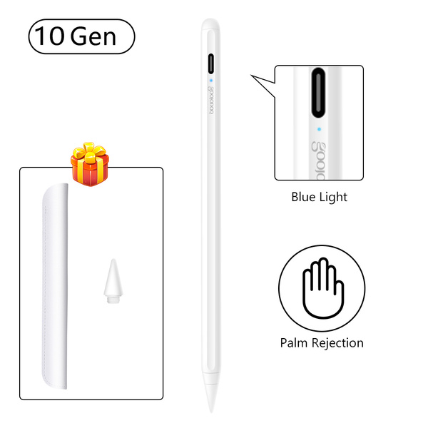 Стилус GOOJODOQ для iPad с функцией блокировки ладони, для Pencil 2 1 ...