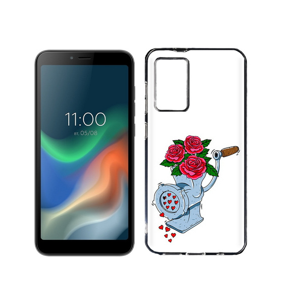 Чехол задняя-панель-накладка-бампер MyPads Цветочные сердца для BQ ...