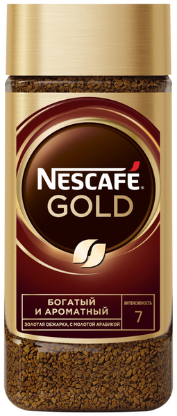 Кофе растворимый с добавлением молотого NESCAFE Gold натуральный ...