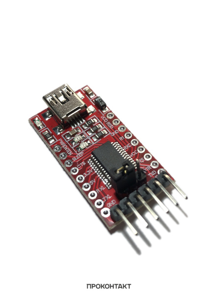 Модуль преобразователя интерфейсов USB to TTL FT232RL (красный ...