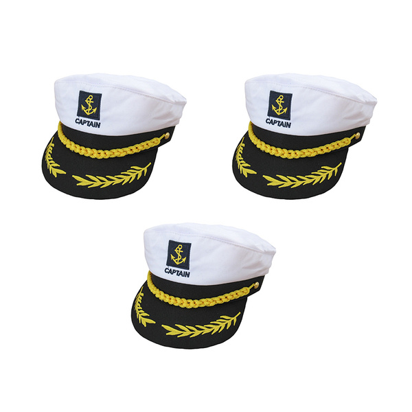 Фуражка морская взрослая "Captain" (Набор 3 шт.) - купить по доступным ...