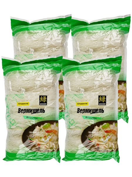 Макароны Midori вермишель фунчоза, 200 г - 4 шт (800 г) - купить с ...