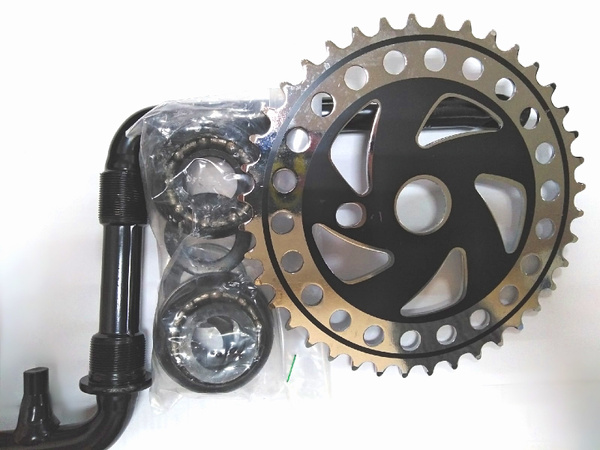 Шатун для BMX "американка" сталь, 44T, 152мм, комплект кареточного узла ...