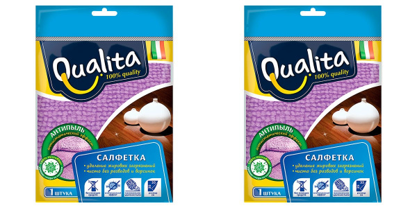 Салфетки для уборки Qualita, Микрофибра - купить в интернет-магазине ...