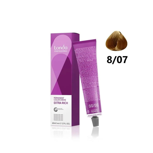 Londa Professional СТОЙКАЯ краска для волос 8/07 светлый блонд ...