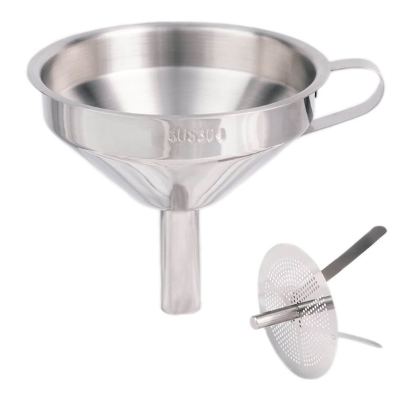 Воронка из нержавеющей стали с фильтром, диаметр 11 см - купить в ...